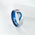 thumbnail image 4 of Couple Rings Heart Shape Stainless Steel I Love You Electroplated 6MM Width Ring for Men and Women Perfect Anniversary, 4 of 5