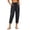 Black, variant on Capri Pants for Women Relax Fit Ankle Cropped Harem Elastic High Waist Solid Color Soft Daily Pocket,Sizes S-XL