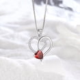 thumbnail image 6 of Fasjewly 18K White Gold Plated Heart Necklace for Women,CZ Heart January Garnet Birthstone Pendant Jewelry Gifts for Wife Mom Girlfriend,Valentine’s Day Mother’s Day Birthday Anniversary Gift, 6 of 10