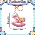 thumbnail image 3 of Getwin Desktop Dress Up,New Year'S Horse Ornaments,2026 Year Of Keychain Flocking Rocking Horse Pendant 5.1×5.9×1.5Cm Cute Plush New Year Decor Key Ring for Bags/Keys Festive for Men & Women, 3 of 6