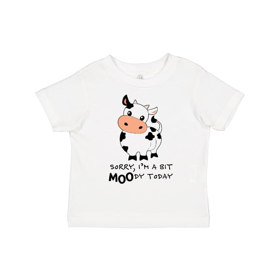 Inktastic Sorry, I'm a Bit Moody Today Cute Cow Pun Boys or Girls Toddler T-Shirt