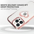 thumbnail image 5 of Vena vLove Glitter Clear Case Designed for Apple iPhone 13 Pro (6.1"-inch), Heart Shape Design (Compatible with MagSafe) Dual Layer Slim Hybrid Clear Bumper Case Cover - Rose Gold, 5 of 8