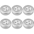 thumbnail image 1 of Luz nocturna inalámbrica a batería, lámpara táctil con bombillas LED blancas súper brillantes de bajo consumo para iluminación de armarios, alacenas y cocinas, paquete de 6, 1 of 5