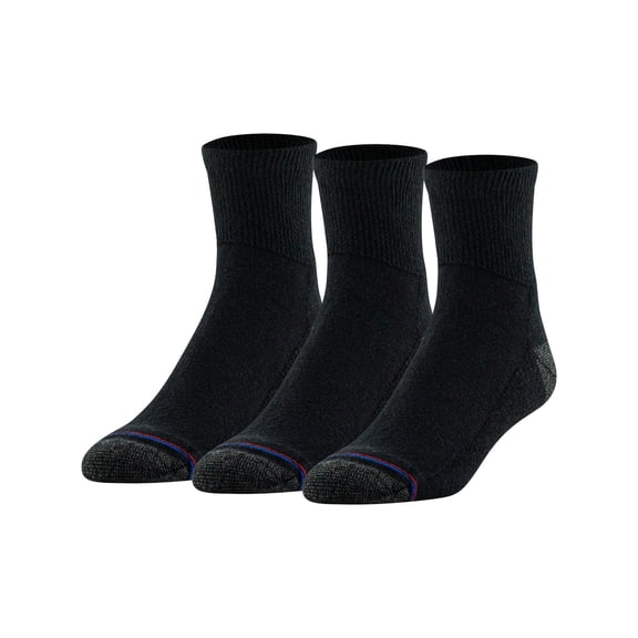 MediPeds Women's Half Cushion Ankle Socks, 3 Pairs