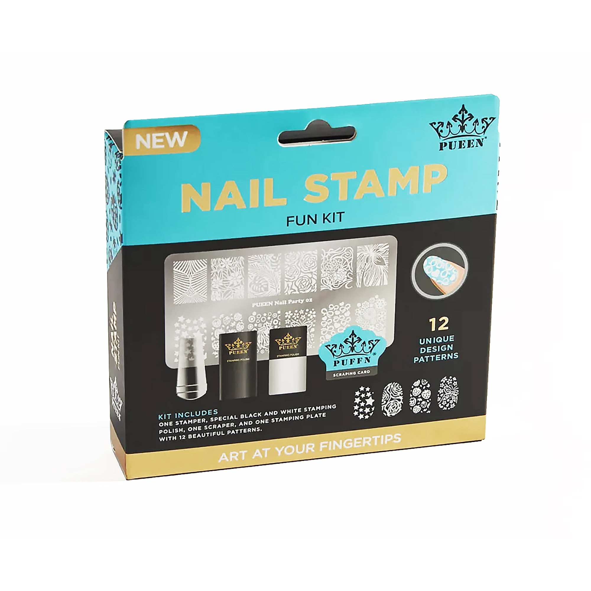 Pueen Nail Stamp Set, Fun Kit