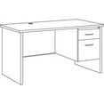 thumbnail image 7 of Lorell, LLR79147, Walnut Laminate Commercial Steel Desk Series, 1 Each, 7 of 7