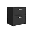 thumbnail image 2 of Miekor Furniture Nightstand Chequered, Two Drawers, Black Wengue Finish 123119, 2 of 7