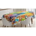 thumbnail image 1 of Ambesonne Mardi Gras Tablecloth Rectangular Table Cover, Joyful Celebration, 60"x90", Multicolor, 1 of 3