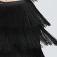 thumbnail image 4 of Conjunto De Falda De Verano Traje de falda corta con borlas de 2 piezas Traje de baile latino sin espalda para mujer (Negro L) Ygjytge para Mujer Negro T S, 4 of 9