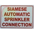 thumbnail image 1 of SIAMESE AUTOMATIC SPRINKLER CONNECTION SIGN(7x10,WHITE,ALUMINUM)-ref19722, 1 of 4