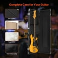 thumbnail image 4 of KFFKFF Bass Guitar Hard Case, 48.03 in Rectangular Guitar Hard Case, With Lock Latch Keys Handle, PVC Padding Soft Lining Water-Resistant Hard Shell Guitar Cases, Black, 4 of 9