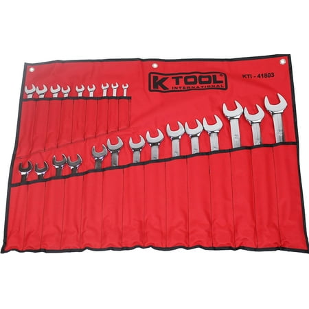 

CHONGYAO 41803 Metric Combination Wrench Set for Garages Repair Shops and DIY Chrome Plated 12-point Laser Engraved Corrosion/Rust Resistant 8-32mm Wrenches 23-slot Sleeve