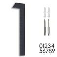 thumbnail image 1 of 8" Address Numbers For House,Modern House Numbers Large Black Exterior Street Metal floating house numbers for outside Floating Mount Or Flush Mount Aluminum Home Door Number 1, 1 of 11