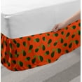 thumbnail image 2 of Avocado Bed Skirt, Comic of Avocados Scattered on Plain Background Print, Elastic Bedskirt Dust Ruffle Wrap Around for Bedding Decor, 4 Sizes, Lime Green Vermilion, by Ambesonne, 2 of 2