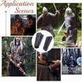 thumbnail image 6 of 2 pc Adjustable PU Leather Cord Bracelet with Cord Odin Norse Viking Amulet Gauntlet Wristband Cuff Wrist Guard for Men Black 235x260x9mm, 6 of 8