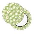 thumbnail image 2 of Pofeuu Daisies Flowers Print Round Bar Stool Covers - Super Soft and Washable Elastic Stool Cushion Slipcover Easy Clean Velvet-13 inch, 2 of 7