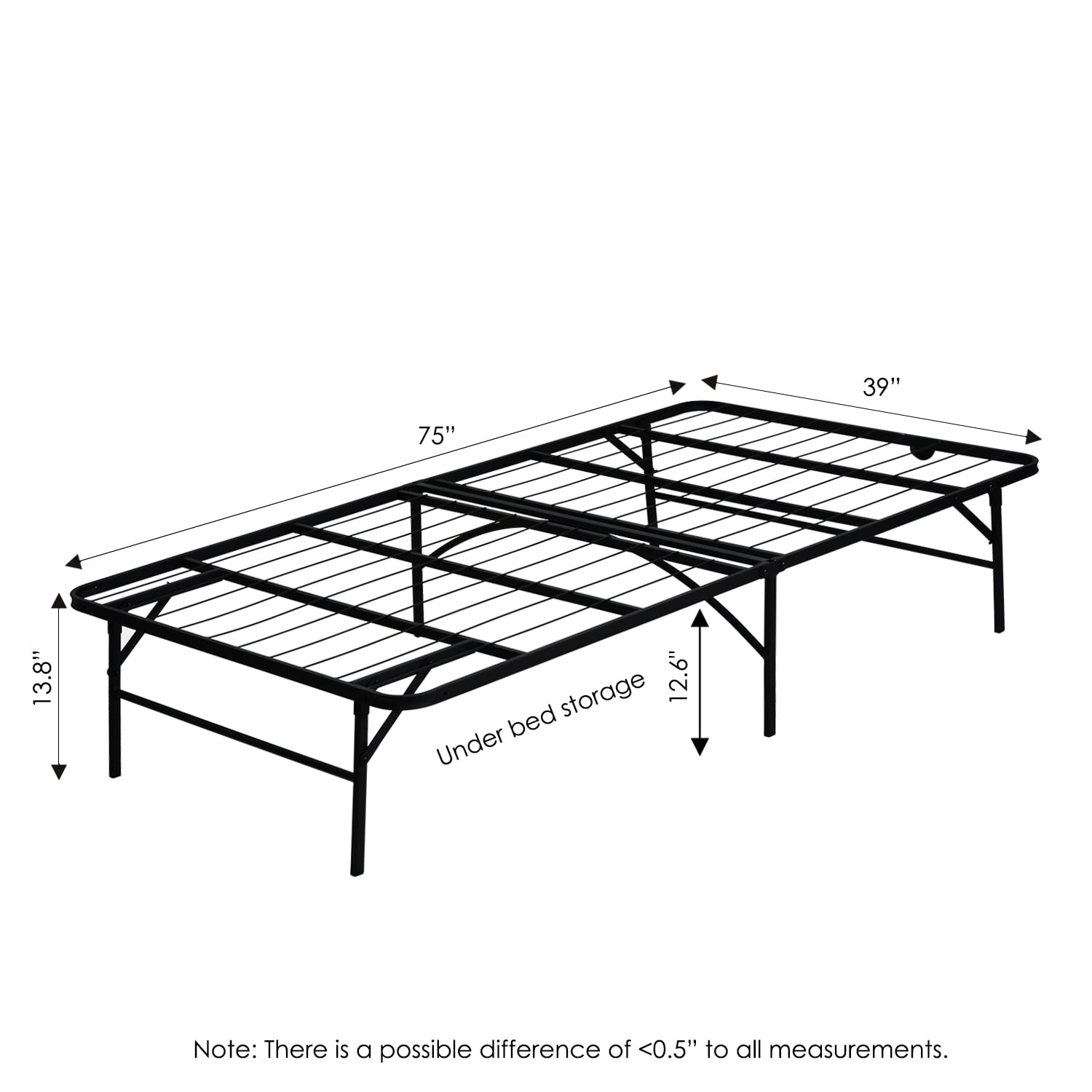 Furinno Angeland Mattress Foundation Platform Metal Bed Frame Furinno Angeland Mattress Foundation Platform Metal Bed Frame