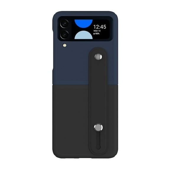SaharaCase FingerGrip Series Case with Strap for Samsung Galaxy Z Flip4 Black/Blue (CP00297)