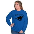 thumbnail image 4 of Talk Derby Me Kentucky Racing Unisex Plus Fleece Graphic Sweatshirt Brisco Brands 5X, 4 of 5