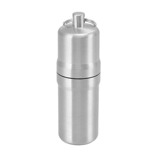 Boîte Portable Mini en Acier Inoxydable pour 10 Bâtonnets, Étanche, avec Porte-Clés, Cadeau pour Homme