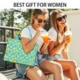 thumbnail image 5 of Large Capacity Tote Bag,Yellow Lemon Fruit Slices Blue Pattern Handbag Fashion Luxury Tote Bag,15.7"x13"x 5.1" Inches,Laptop Compatible, 5 of 6