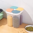 thumbnail image 2 of Compartment Sealed Jar Crisper Box Kitchen Plastic Noodle Storage Box Large Capacity Grain Jar Transparent Storage Tank, 2 of 11