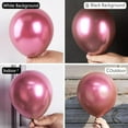 thumbnail image 3 of PartyWoo Metallic Dark Pink Balloons, 100 pcs Metallic Pink Balloons Different Sizes Pack of 18 Inch 12 Inch 10 Inch 5 Inch for Balloon Garland or Arch as Birthday Decorations, Party Decorations, 3 of 5