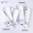thumbnail image 4 of HEIRLOOM COMFORT Indigo Blue and White Waffle Kitchen Towels 3 Pack, 16x26 Inch, 100% Cotton, Absorbent & Quick Dry Dish Towels, Soft & Durable Cloths for Cooking, Drying, Cleaning, Machine Washable, 4 of 7