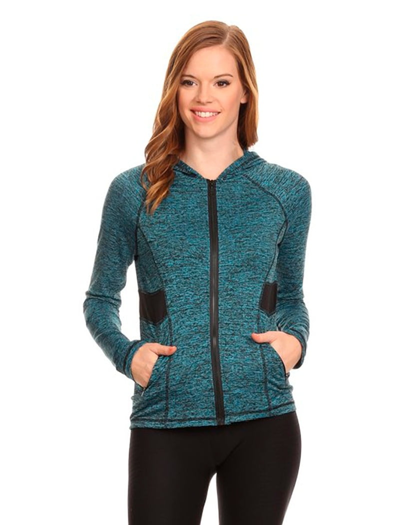 Women's Active Wear Zip Up Jacket With Hoodie