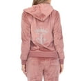 thumbnail image 3 of White Mark Women's 2 Piece Rhinestone Velour Tracksuit Set, 3 of 6
