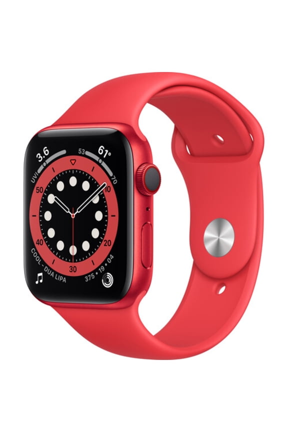 Restored Apple Watch Series 6 GPS, 44mm PRODUCT(RED) Aluminum Case with PRODUCT(RED) Sport Band - Regular