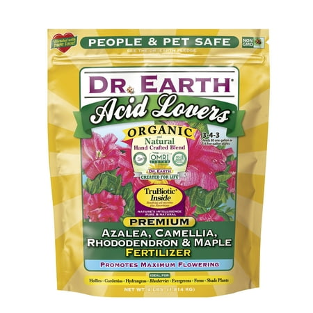 Dr. Earth Organic & Natural Acid Lovers Azalea, Camellia, Rhododendron & Maple Fertilizer, 4 (Best Organic Fertilizer For Rhododendrons)