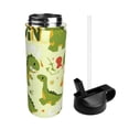 thumbnail image 3 of 18 Oz Insulated Sports Bottle, Outdoor Sports Gym Handheld Portable Casual Stainless Steel Water Bottle, Straw With Lid Cute Cartoon Pattern With Dinosaurs, 3 of 7