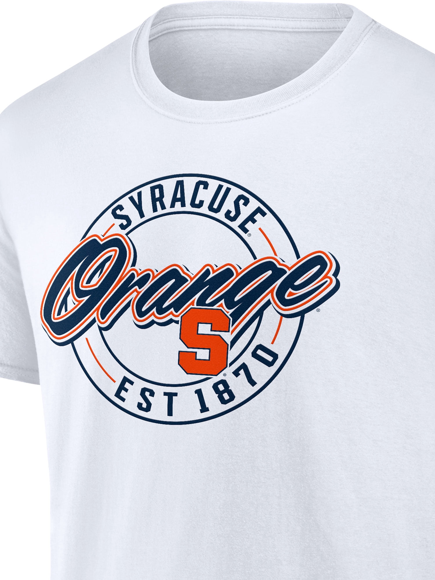 NCAA Syracuse Orange Men's Cotton White Short Sleeve T-Shirt