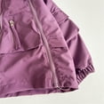 thumbnail image 6 of Mercatoo Lightweight Windproof Jacket for Girls Kids Solid Full Zip Up F𝐥eece Lined Hooded Windbreaker Outdoor Rain Coat, 6 of 6