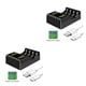 thumbnail image 2 of Yuarrent Estación de Cargadores de pantalla LCD recargables de seguridad 4 Suministros de accesorios de alimentación multifuncionales de alto negro 2Conjunto, 2 of 6