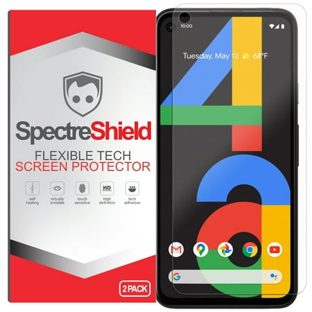 Spectre Shield [Flexible Clear Film] (2-Pack) Screen Protector for Google Pixel 4a Screen Protector Case Friendly Accessories