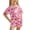 Axolotl in Strawberry Field, variant on Smooth Summer Short Sets 3-16 Years with Pockets Soft Kids Outfit, Cartoon Dolphin with Swirl Wave Pattern & Slogan Print