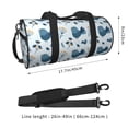 thumbnail image 4 of XMXT Unisex Large Sports Tote Gym Bag for Women, Blue Birds Leaf Background Weekenders Bags Travel Bag, 4 of 8