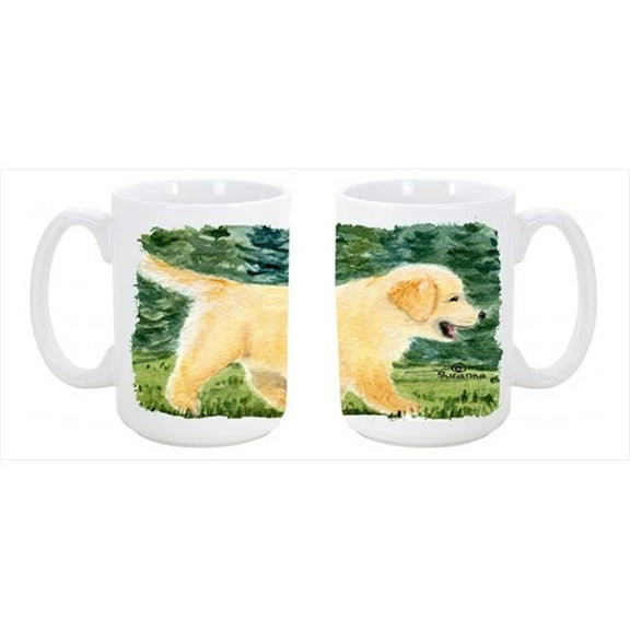 Golden Retriever Dishwasher Safe Microwavable Ceramic Coffee Mug 15 oz.