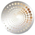thumbnail image 2 of Designart "Gold and White Marble Geode I" Abstract Marble Spiral Dot Round Wall Mirror - Abstract Oval Printed Decorative Mirror - Multiple Color Options, 2 of 5
