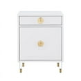 thumbnail image 3 of Posh Living Petrocchio Single Drawer/Door Nightstand in White, 3 of 8
