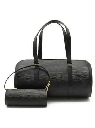Louis Vuitton Selene MM Mahina Leather Tote Shoulder Bag Black Noir