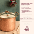 thumbnail image 5 of P•TAL Copper Stock Pot 8QT with Brass Lid | 100% Pure Copper, Golden Hammered Finish | 8QT, 5 of 9