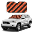 thumbnail image 3 of YFYANG Front Windshield Sun Shade, Orange and Black Stripes Foldable Car Visor for Cars, Trucks, SUVs, Small, 3 of 9
