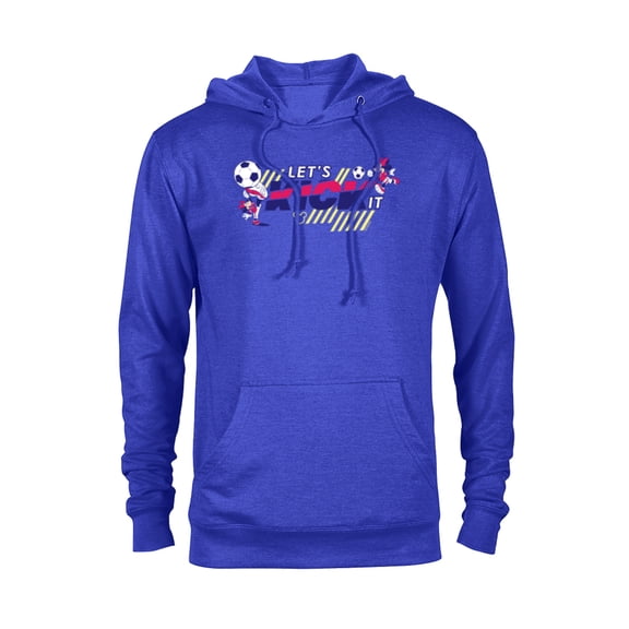 Disney Minnie Mouse Sports Soccer Let’s Kick It Football - Pullover Hoodie for Adults - Customized-Royal
