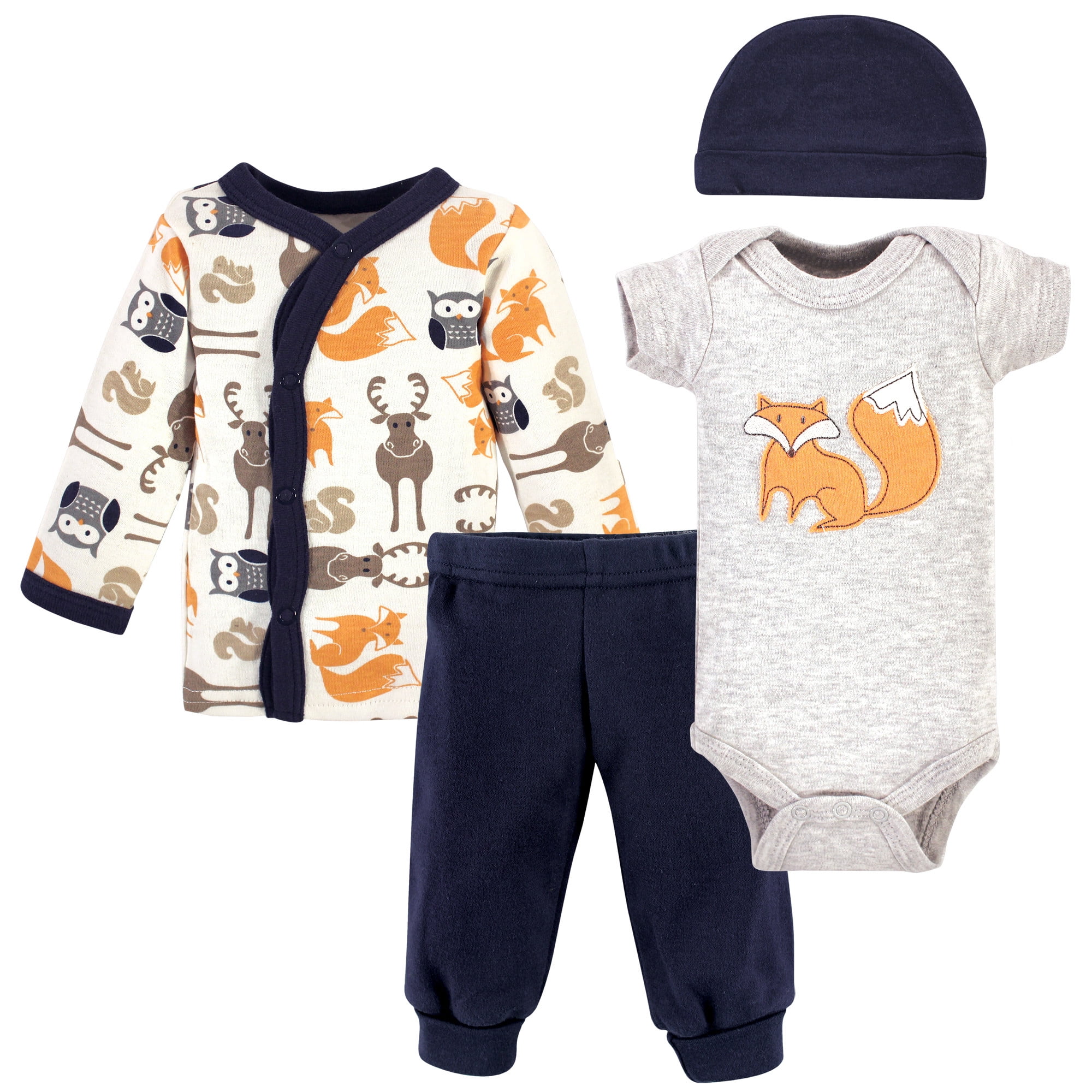 Hudson Baby Hudson Baby Unisex Baby Preemie Layette Set 4Piece