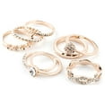 thumbnail image 2 of Claire's Teenager's Rose Gold Glam Ring Set, Ring Size 9, Large, 8 Pack, 06832, 2 of 3