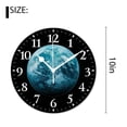 thumbnail image 2 of 10 Inch Wall Clock Battery Operated Silent Clock Decorative for Office, Kitchen, Outdoor, Living Room，Blue Shiny Earth in Space Luminous Globe Planet Solar System Pretty, 2 of 4