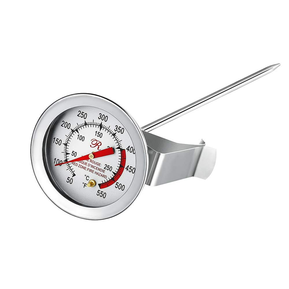 8" Barbecue Deep Fry Thermometer With Clip Instant Read, Dial